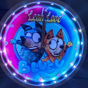 Bluey led clock personalized